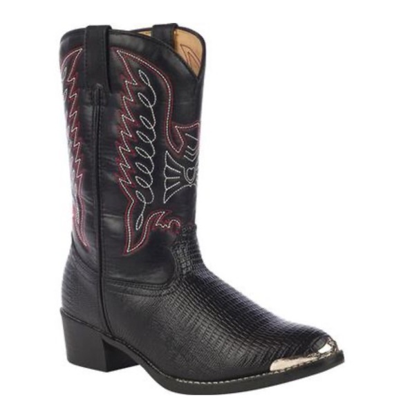 Durango Other - NWT Durango Big Kid Black Lizard Western Boot